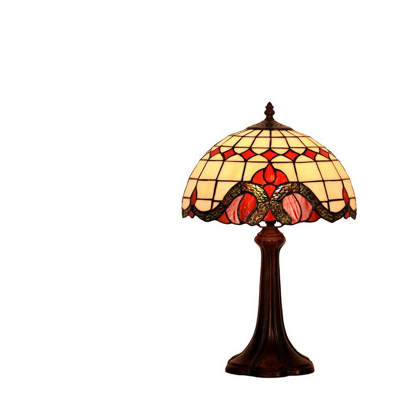 Tiffany Style Rose 12 Inches Table Lamp Stained Glass RT022501