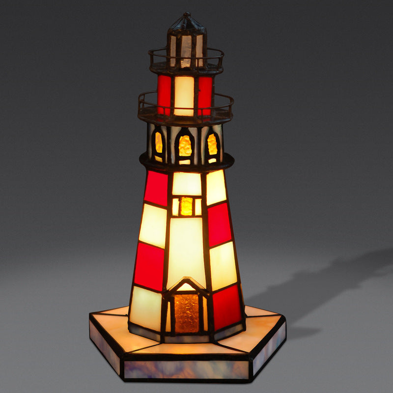 Tiffany Style Lighthouse 6 Inches Table Lamp Stained Glass LT022308