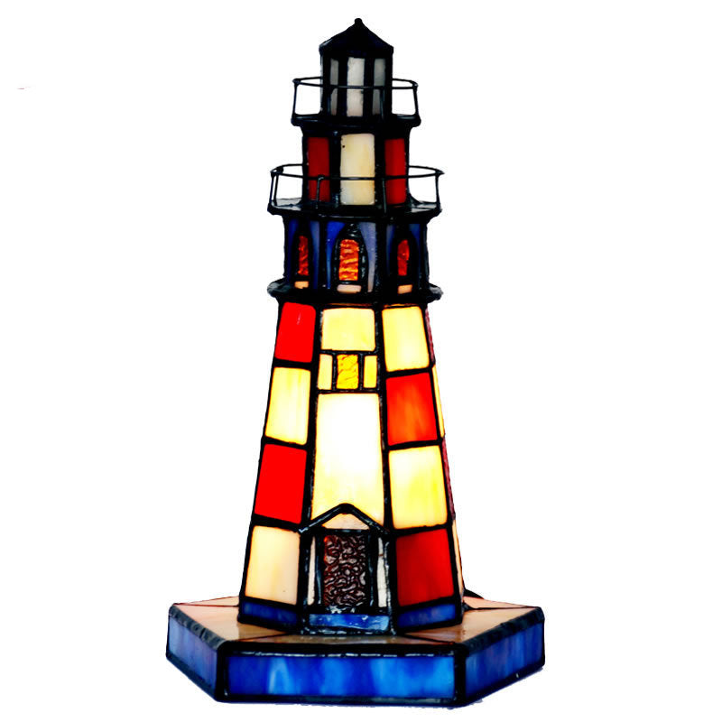 Tiffany Style Lighthouse 6 Inches Table Lamp Stained Glass LT022308