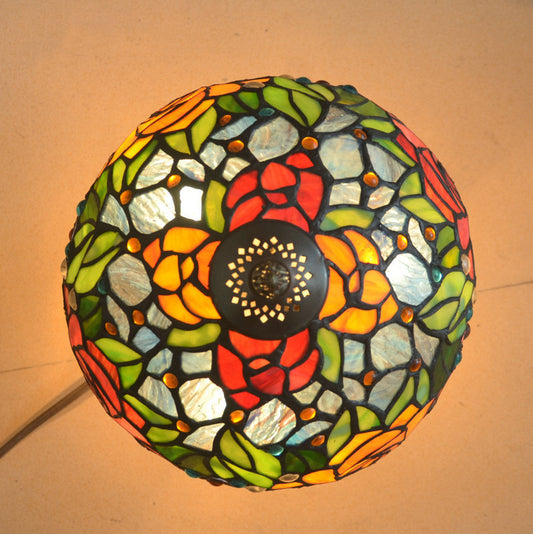 Tiffany Style Rose 10 Inches Table Lamp Stained Glass RT022410