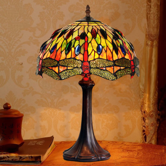 Tiffany Style Dragonfly 12 Inches Table Lamp Stained Glass DT022414