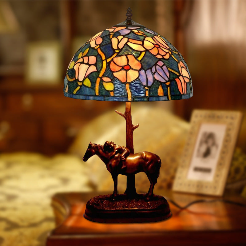 Tiffany Style Rose 12 Inches Table Lamp Stained Glass RT022502