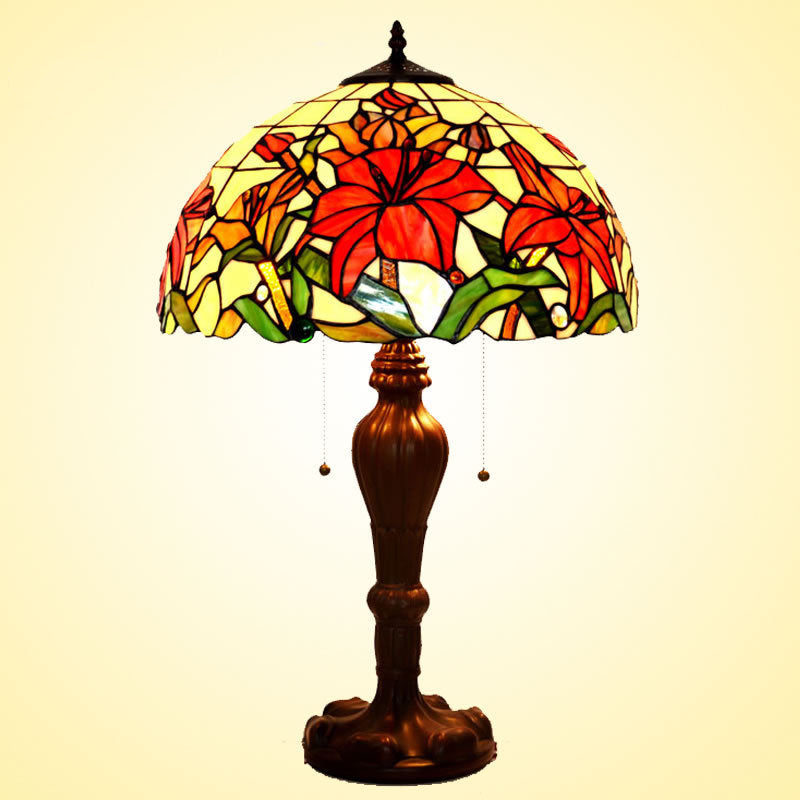 Tiffany Style Rose 16 Inches Table Lamp Stained Glass RT0222512