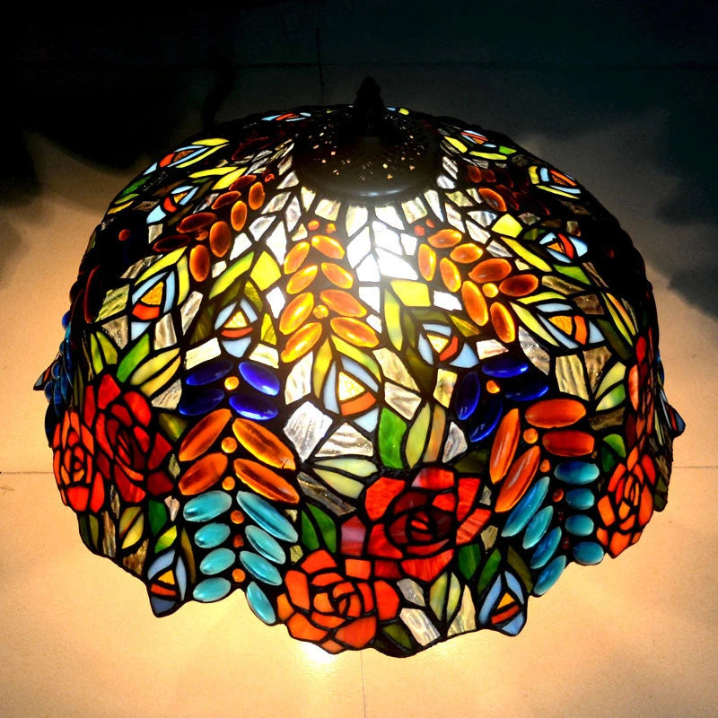 Tiffany Style Grape 16 Inches Table Lamp Stained Glass GT0222702