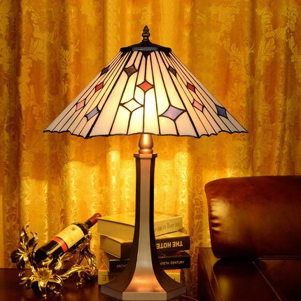 Tiffany Style European 16 Inches Table Lamp Stained Glass ET022705