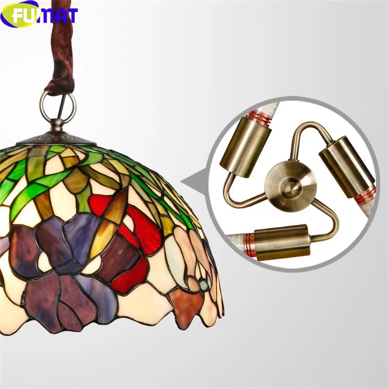 Tiffany Style Flower 16 Inches Pendant Lamp Stained Glass FP021526