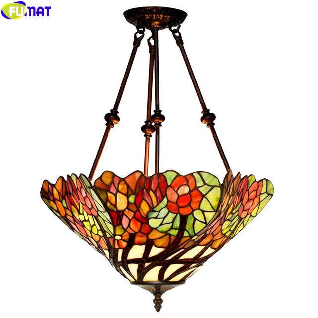 Tiffany Style Dragonfly 16 Inches Pendant Lamp Stained Glass DP022211