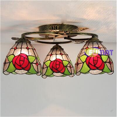 FUMAT Dragonfly Rose Ceiling Lamp 18 Inches DRC010448