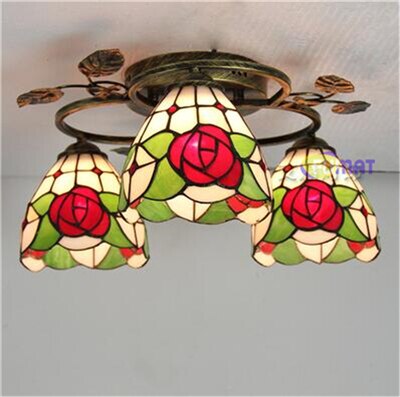 FUMAT Dragonfly Rose Ceiling Lamp 18 Inches DRC010448