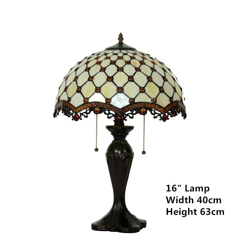 Tiffany Style European 16 Inches Table Lamp Stained Glass ET022704