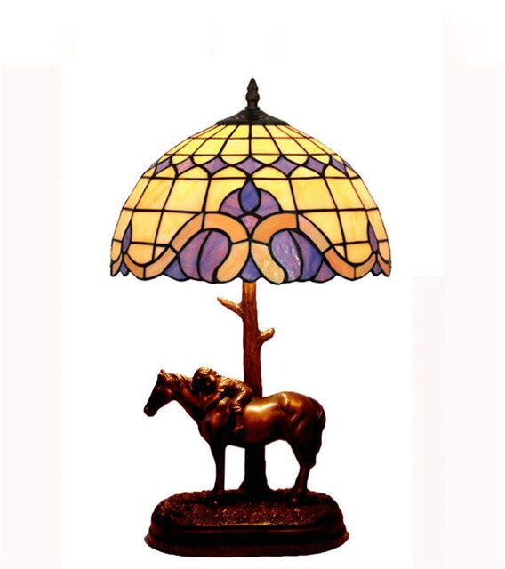 Tiffany Style Rose 12 Inches Table Lamp Stained Glass RT022502