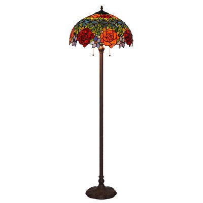 Tiffany Style Rose 18 Inches Floor Lamp Stained Glass RF021624