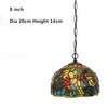 Tiffany Style Grape 8-17 Inches Pendant Lamp Stained Glass GP021716