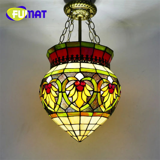 Tiffany Style Suspension 12-20 Inches Pendant Lamp Stained Glass SP022013