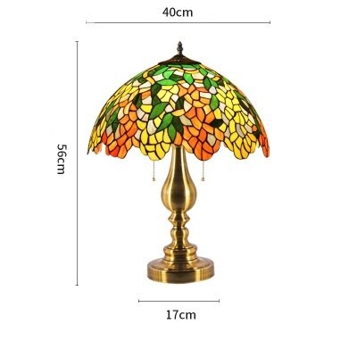 FUMAT Red Rose Wisteria Table Lamp 16 Inches RWT010464