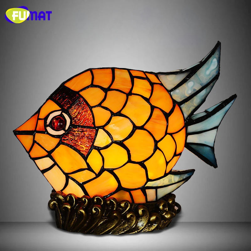 Tiffany Style Fish 5 Inches Table Lamp Stained Glass FT022313