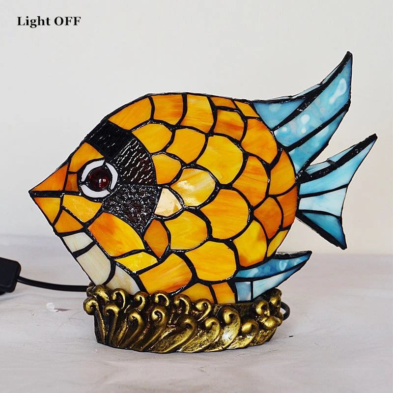 Tiffany Style Fish 5 Inches Table Lamp Stained Glass FT022313