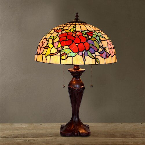 Tiffany Style Flower 16 Inches Table Lamp Stained Glass FT022516