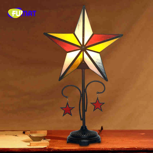 Tiffany Style Star 12 Inches Table Lamp Stained Glass ST022314