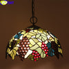 Tiffany Style Grape 16 Inches Ceiling Lamp Stained Glass GC021310