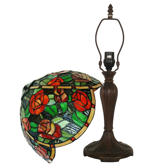 Tiffany Style Rose 14 Inches Table Lamp Stained Glass RT0222505