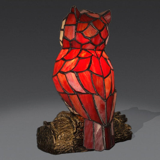 Tiffany Style Owl 5 Inches Table Lamp Stained Glass OT022305