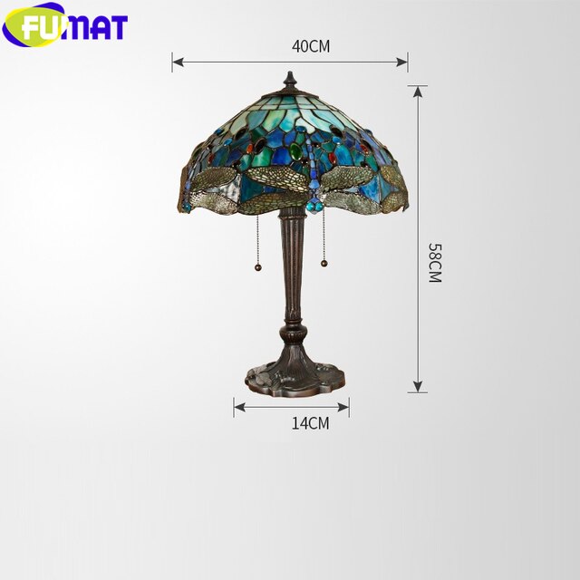 Tiffany Style Dragonfly 16 Inches Table Lamp Stained Glass DT021607