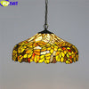 Tiffany Style Dragonfly 16 Inches Ceiling Lamp Stained Glass DC021414