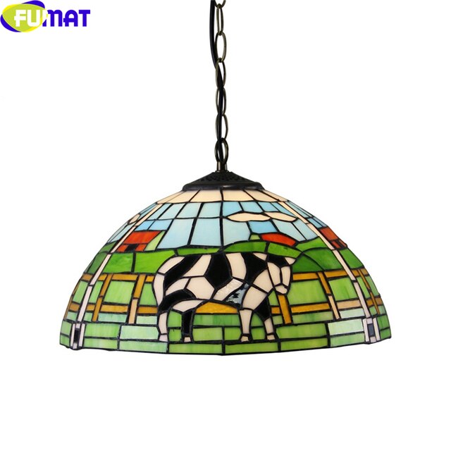 Tiffany Style Dragonfly 16 Inches Ceiling Lamp Stained Glass DC021414