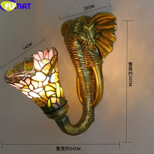 Tiffany Style Sunflower 5 Inches Wall Lamp Stained Glass SW021408