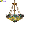 Tiffany Style Peacok 22 Inches Ceiling Lamp Stained Glass PC021413