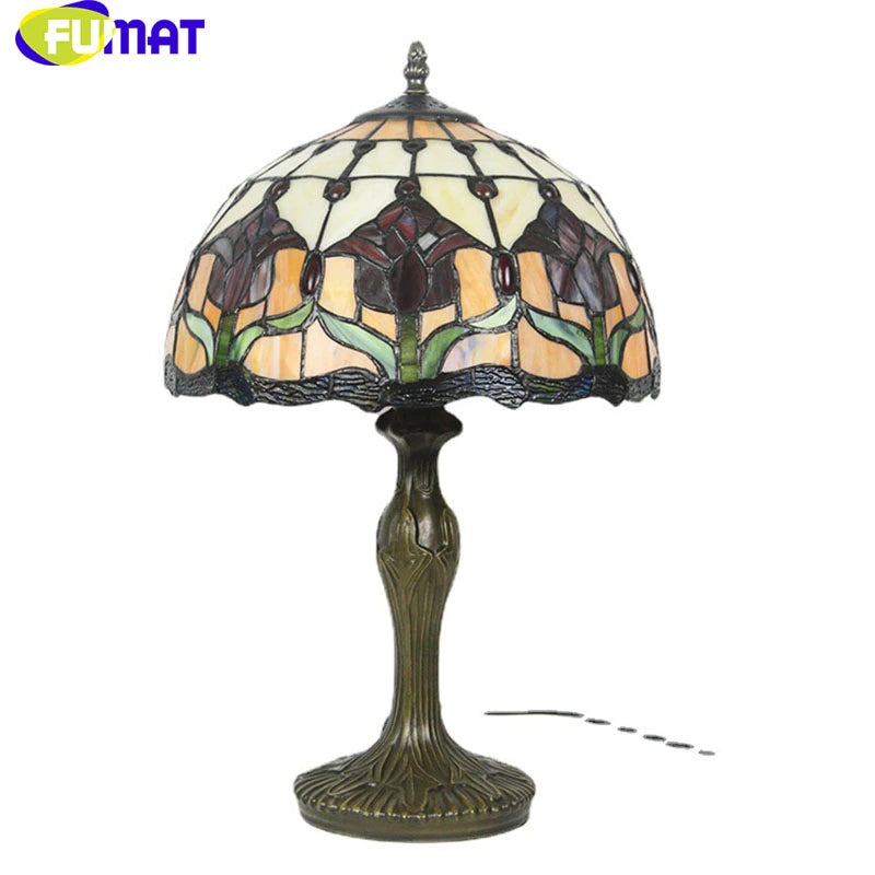 Tiffany Style Flower 12 Inches Table Lamp Stained Glass FT022411