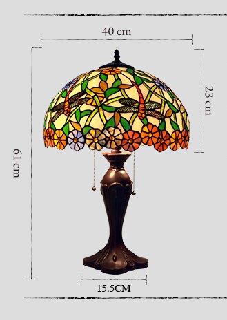 Tiffany Style Dragonfly 16 Inches Table Lamp Stained Glass DT0222517