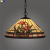 Tiffany Style Rose 16 Inches Pendant Lamp Stained Glass RP022212