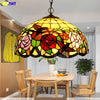 Tiffany Style Rose 12-16 Inches Pendant Lamp Stained Glass RP022210