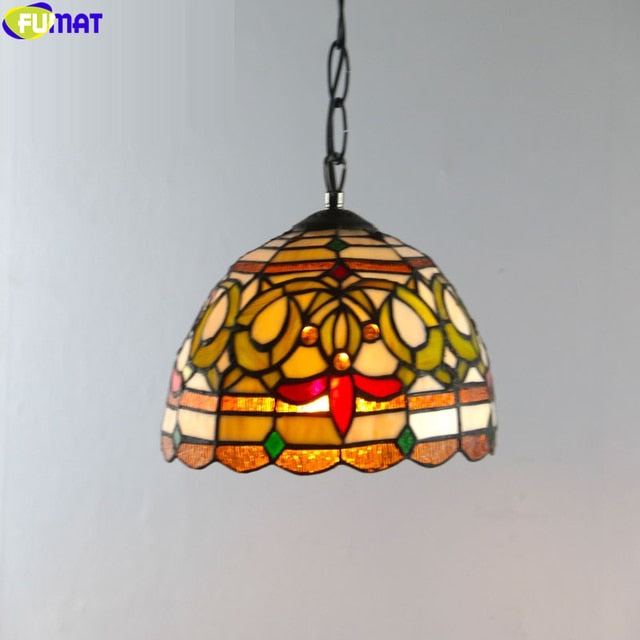 Tiffany Style Baroque 10-16 Inches Pendant Lamp Stained Glass BP022106