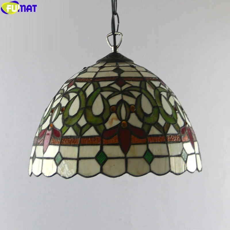 Tiffany Style Baroque 10-16 Inches Pendant Lamp Stained Glass BP022106