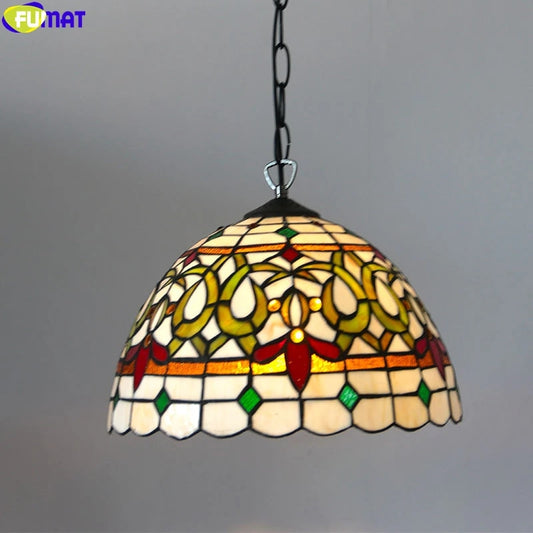 Tiffany Style Baroque 10-16 Inches Pendant Lamp Stained Glass BP022106