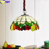 Tiffany Style Pear Grape 16 Inches Ceiling Lamp Stained Glass GC021513