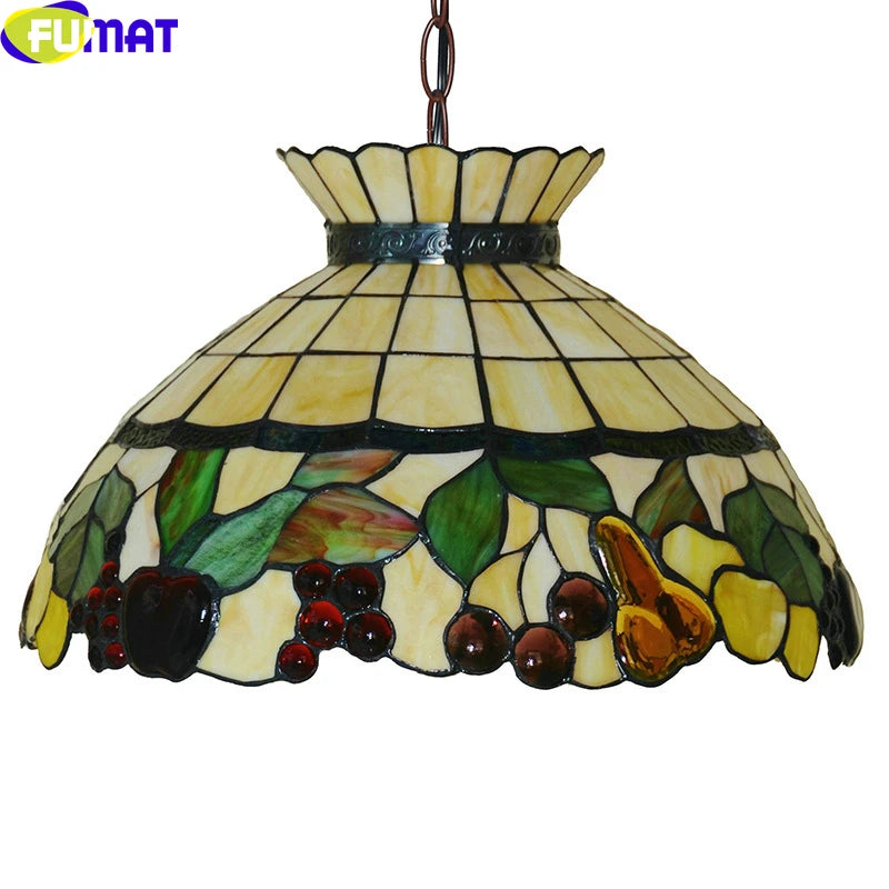 Tiffany Style Pear Grape 16 Inches Ceiling Lamp Stained Glass GC021513