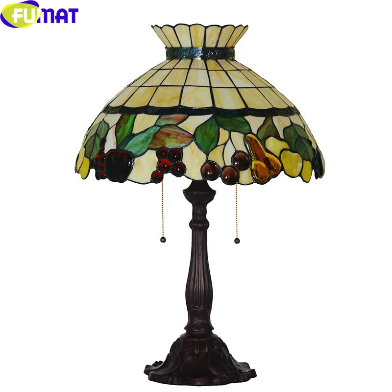 Tiffany Style Apple Pear 20 Inches Table Lamp Stained Glass AT021514