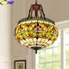 Tiffany Style Anti Chandeliers 16 Inches Ceiling Lamp Stained Glass AC021501