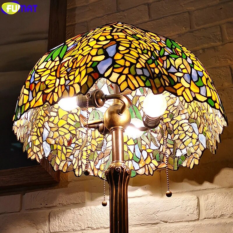 Tiffany Style Wisteria 18 Inches Table Lamp Stained Glass WT021706