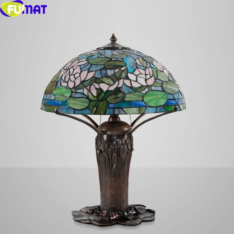 Tiffany Style Lotus 20 Inches Table Lamp Stained Glass LT021523