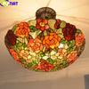 Tiffany Style Rose 24 Inches Ceiling Lamp Stained Glass RC021308