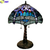 Tiffany Style Blue Dragonfly 12 Inches Table Lamp Stained Glass DT022202