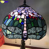 Tiffany Style Blue Dragonfly 12 Inches Table Lamp Stained Glass DT022202