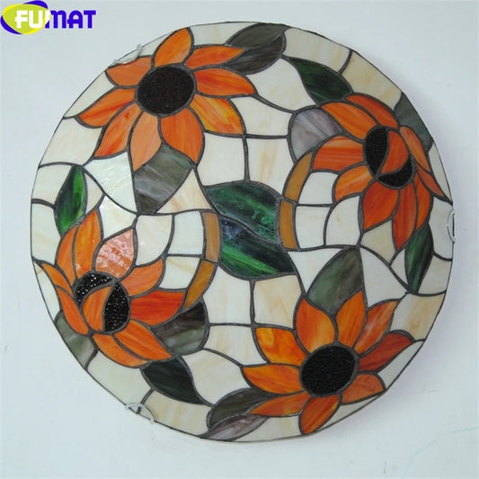 Tiffany Style Sunflower 16 Inches Ceiling Lamp Stained Glass SC021303