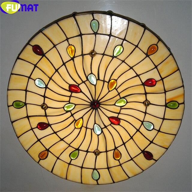 Tiffany Style Cookies 18 Inches Ceiling Lamp Stained Glass CC021311