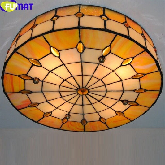 Tiffany Style Cookies 18 Inches Ceiling Lamp Stained Glass CC021311